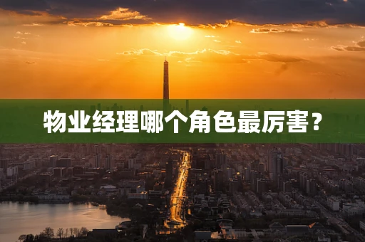 物业经理哪个角色最厉害？