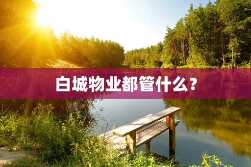 白城物业都管什么？