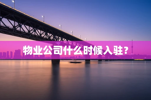 物业公司什么时候入驻？