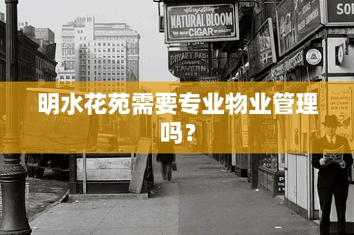 明水花苑需要专业物业管理吗？