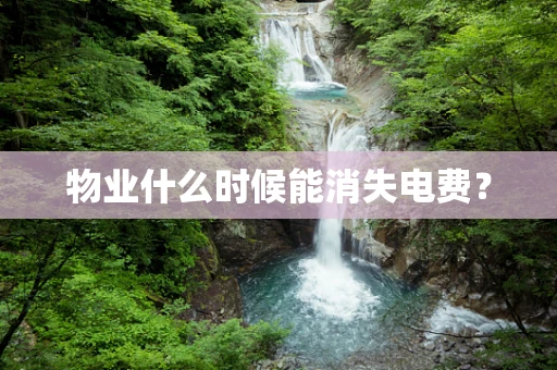 物业什么时候能消失电费？