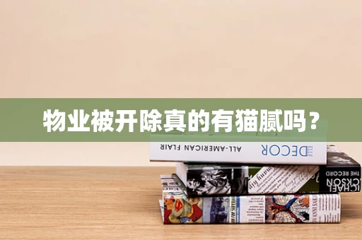 物业被开除真的有猫腻吗？