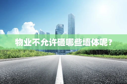 物业不允许砸哪些墙体呢？