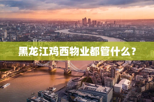 黑龙江鸡西物业都管什么？