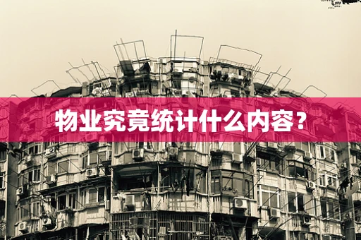 物业究竟统计什么内容？