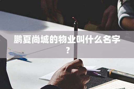 鹏夏尚城的物业叫什么名字？