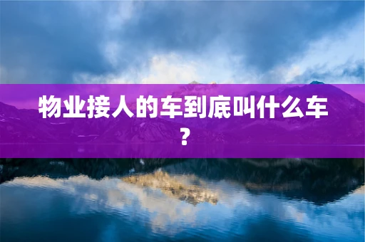 物业接人的车到底叫什么车？