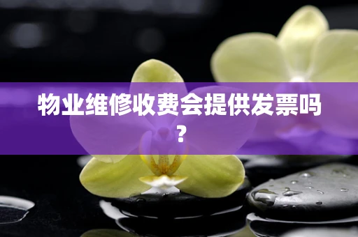 物业维修收费会提供发票吗？