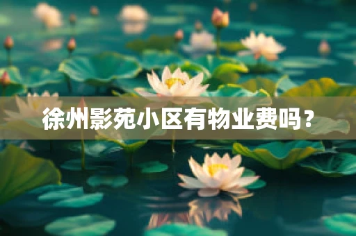 徐州影苑小区有物业费吗？