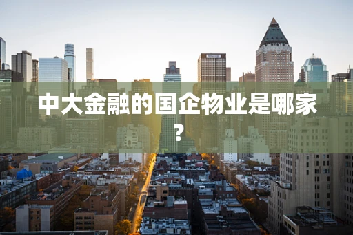 中大金融的国企物业是哪家？