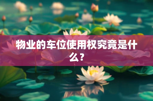 物业的车位使用权究竟是什么？
