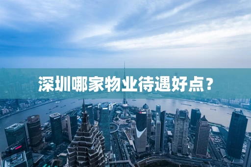 深圳哪家物业待遇好点？