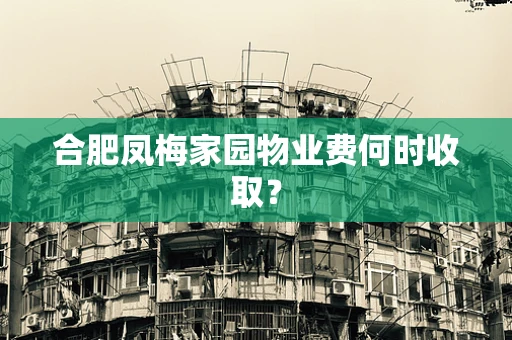 合肥凤梅家园物业费何时收取？