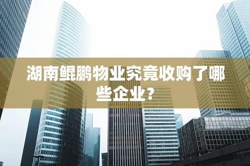 湖南鲲鹏物业究竟收购了哪些企业？
