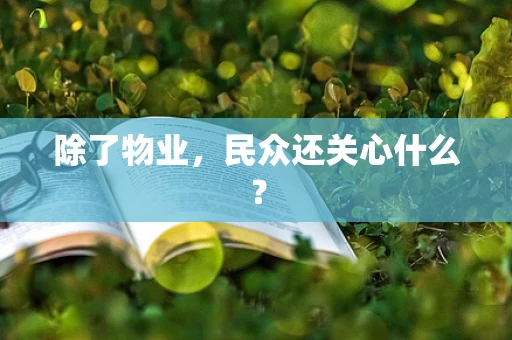 除了物业，民众还关心什么？