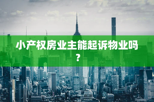 小产权房业主能起诉物业吗？